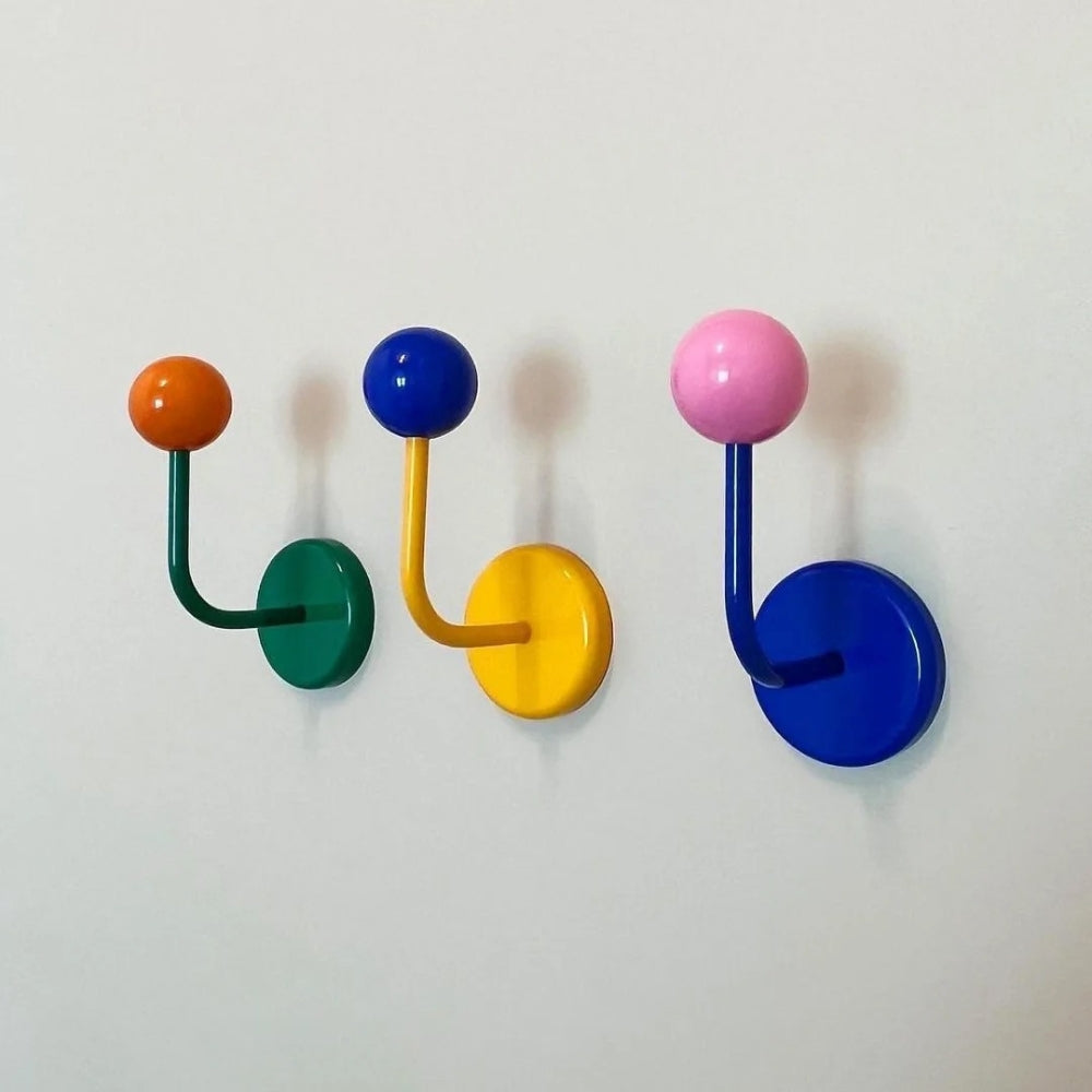 Magnetic Wooden Ball Wall Hooks