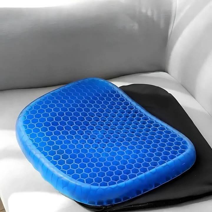 Orthopedic Memory Foam Gel Seat Cushion 17.7x15.7 In | Cooling Non-Slip Base | Tailbone & Lumbar Support up to 331 Lbs