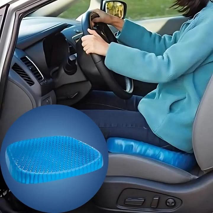 Orthopedic Memory Foam Gel Seat Cushion 17.7x15.7 In | Cooling Non-Slip Base | Tailbone & Lumbar Support up to 331 Lbs