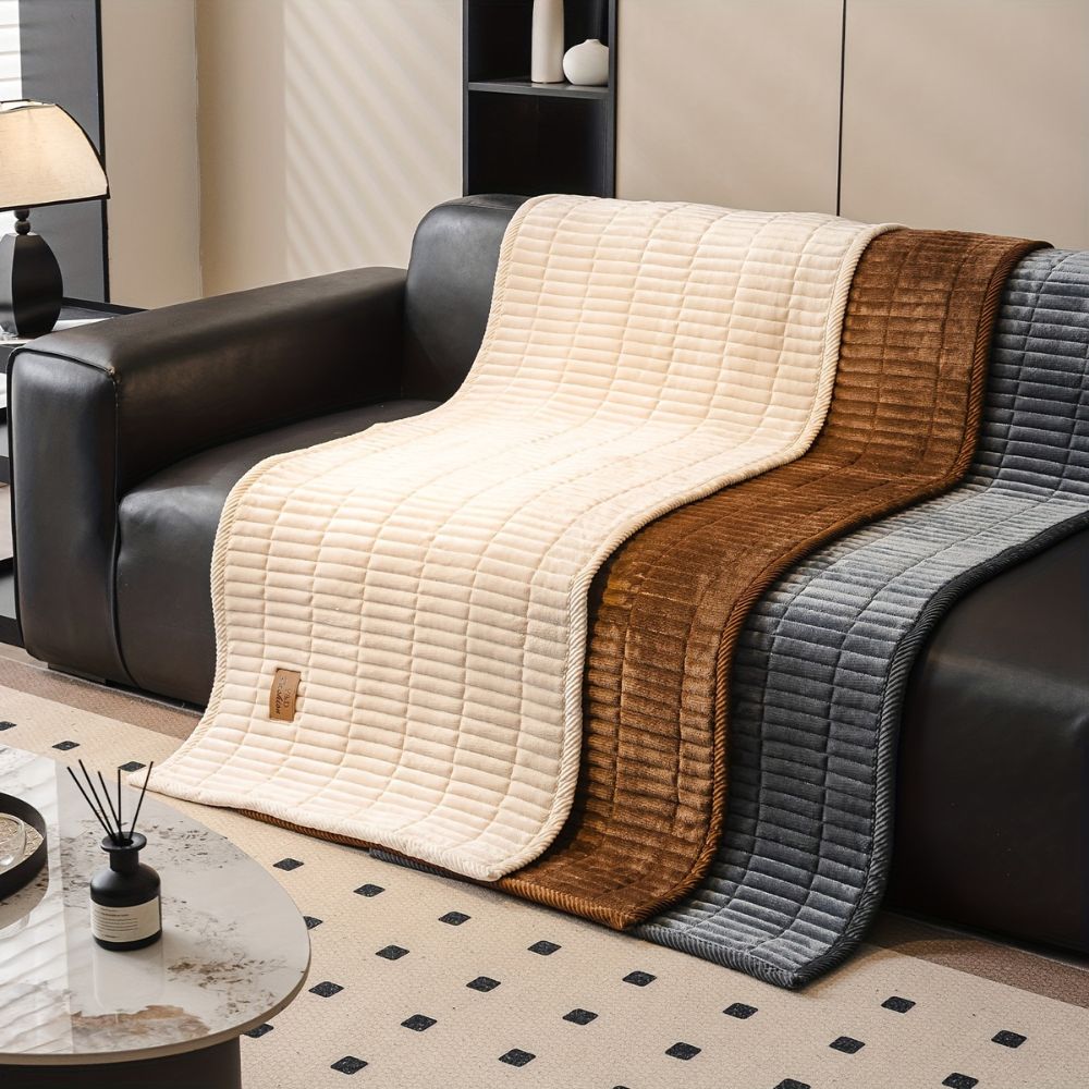 Quilted Sofa Cushion Cover Protector