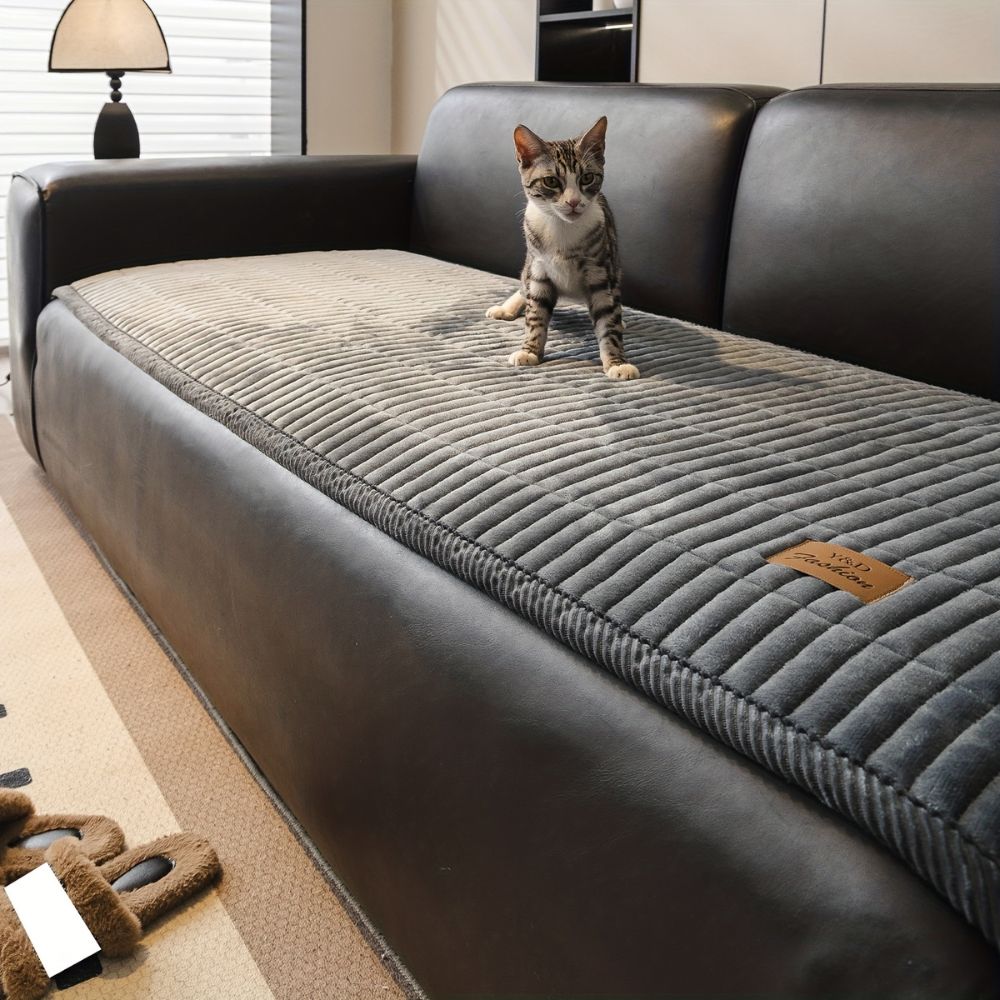 Quilted Sofa Cushion Cover Protector