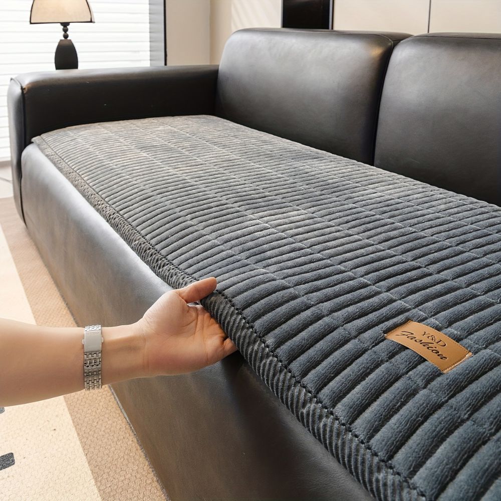 Quilted Sofa Cushion Cover Protector