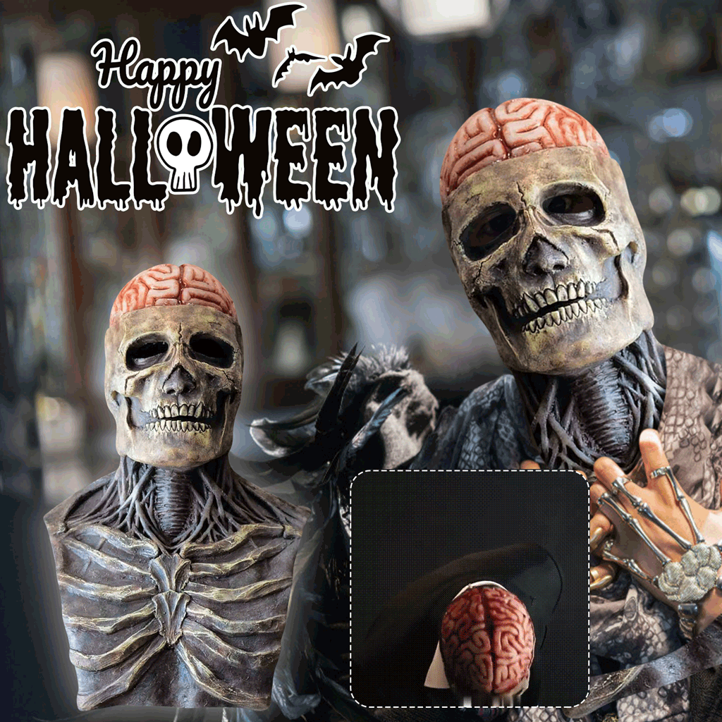 Animated view of the skull mask jaw moving