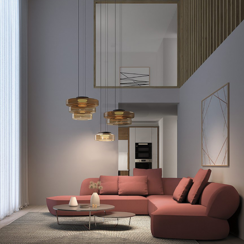 Bauhaus Glass Pendant Light Hanging Lamp