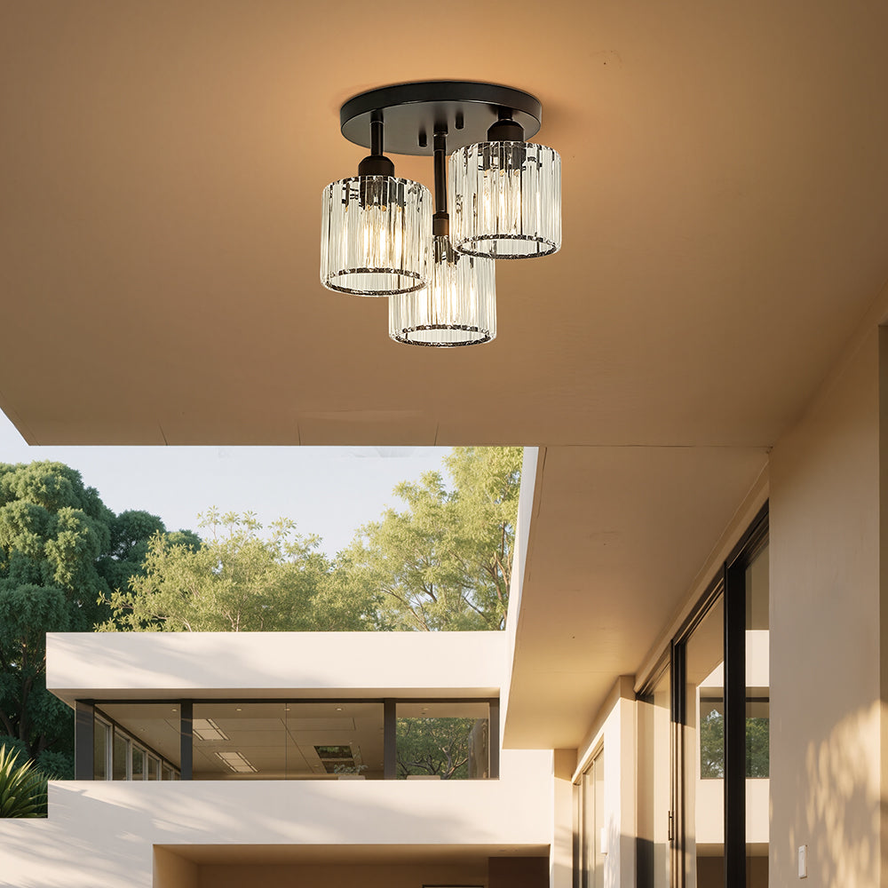 Crystal Ceiling Light Semi Flush Mount