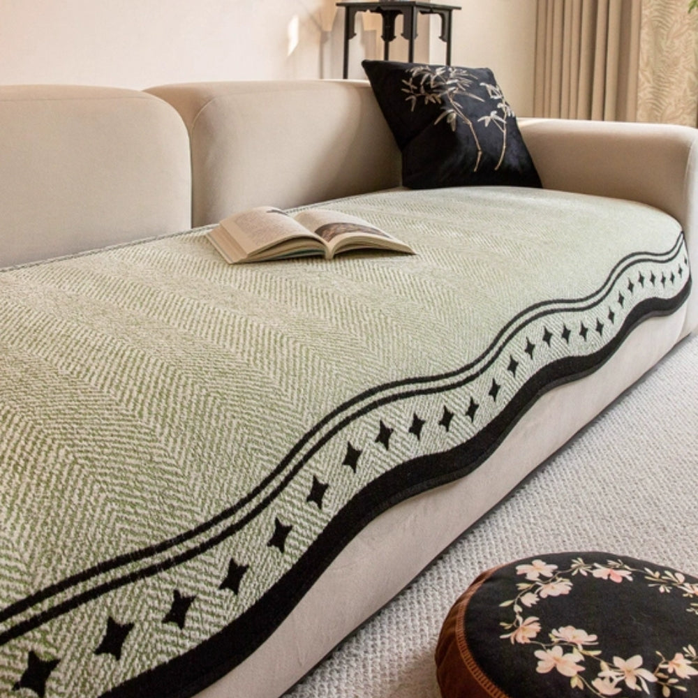 Wave Pattern Sofa Cover Anti Slip Slipcover