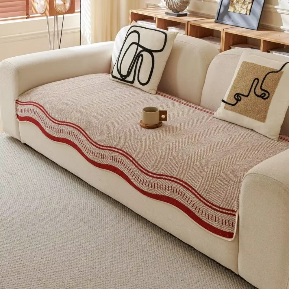 Wave Pattern Sofa Cover Anti Slip Slipcover