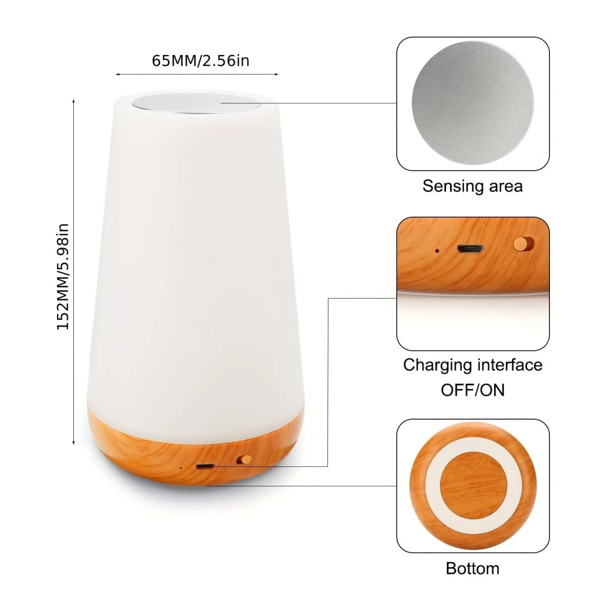 DIMNEST - Portable Dimmable Night Light with Touch Function and Remote Control product image