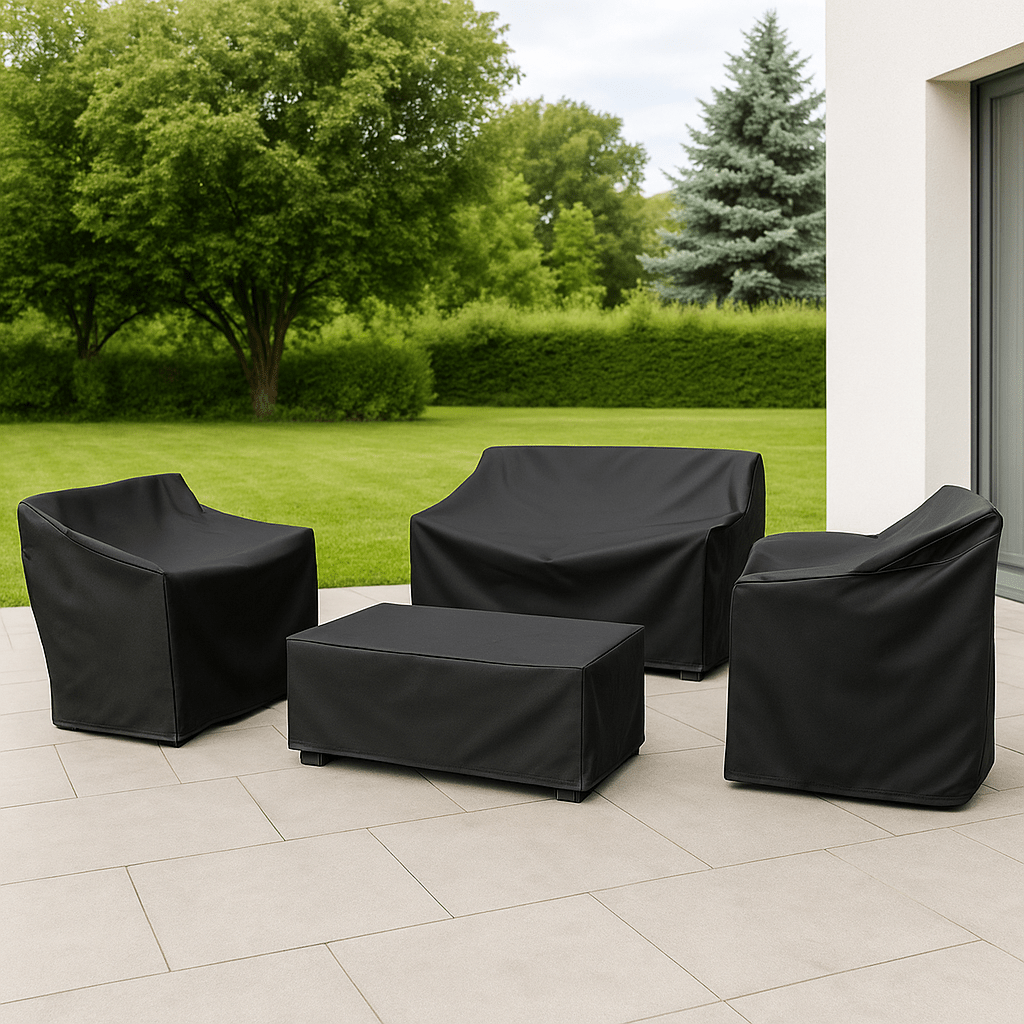 Weatherproof Outdoor Furniture Cover | Black or Silver, 32 Sizes Available | UV & Rain Protection for Patio Sets