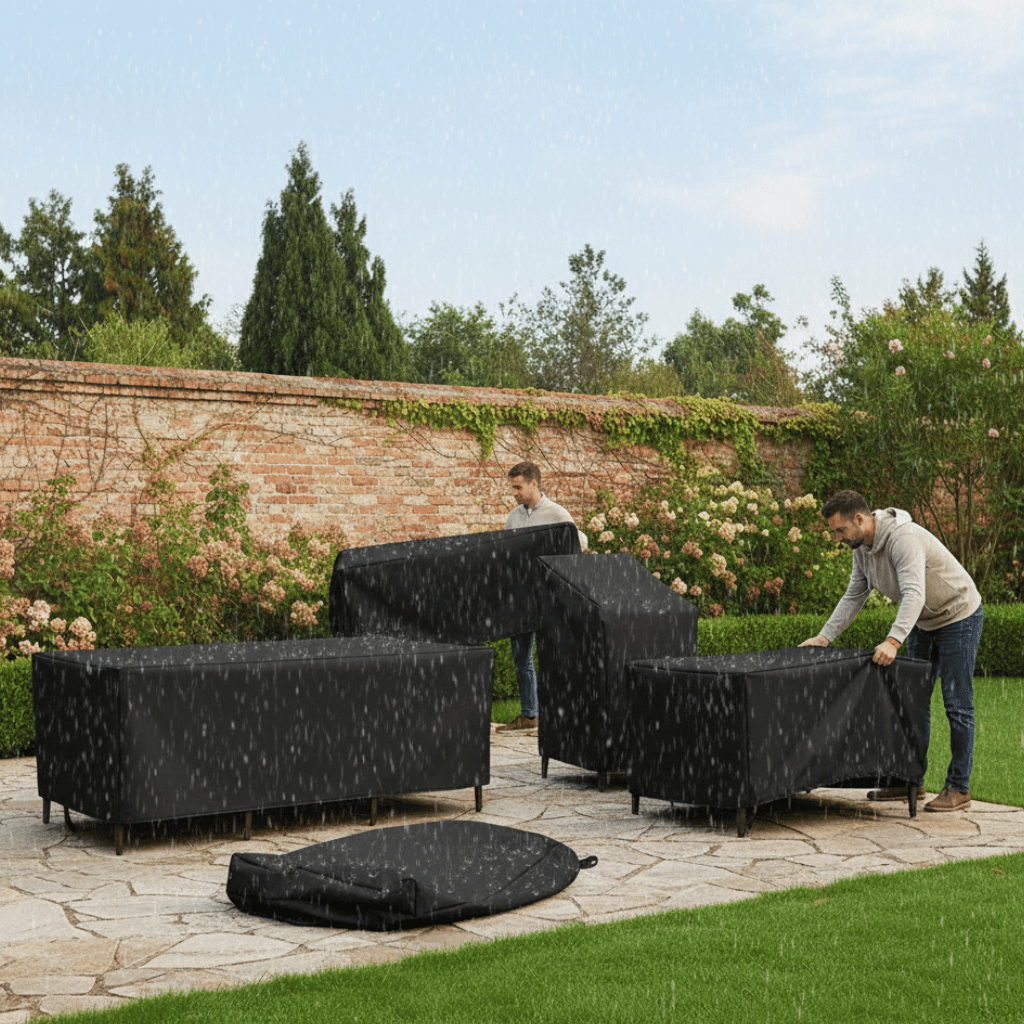 Weatherproof Outdoor Furniture Cover | Black or Silver, 32 Sizes Available | UV & Rain Protection for Patio Sets