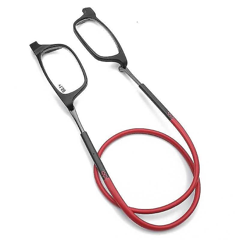 Magnetic Neck-Hanging Reading Glasses | 2 Colors, 11 Magnification Strengths | Lightweight Alloy Frame for Daily Use