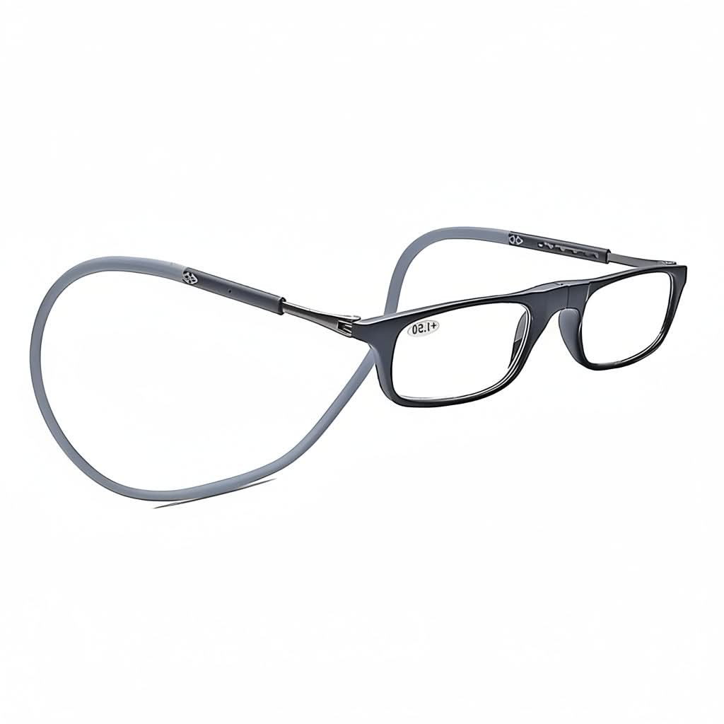 Magnetic Neck-Hanging Reading Glasses | 2 Colors, 11 Magnification Strengths | Lightweight Alloy Frame for Daily Use