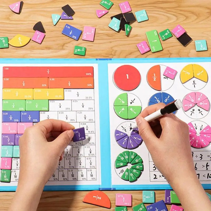 Magnetic Fraction Learning Board for Kids