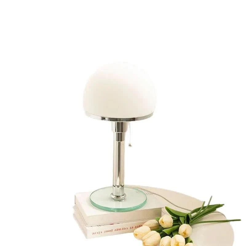 Bauhaus Antique Glass Table Lamp 13.8 x 13.8 x 9.1 In | 3.6 Lbs | Elegant Ambient Lighting for Living Room & Office