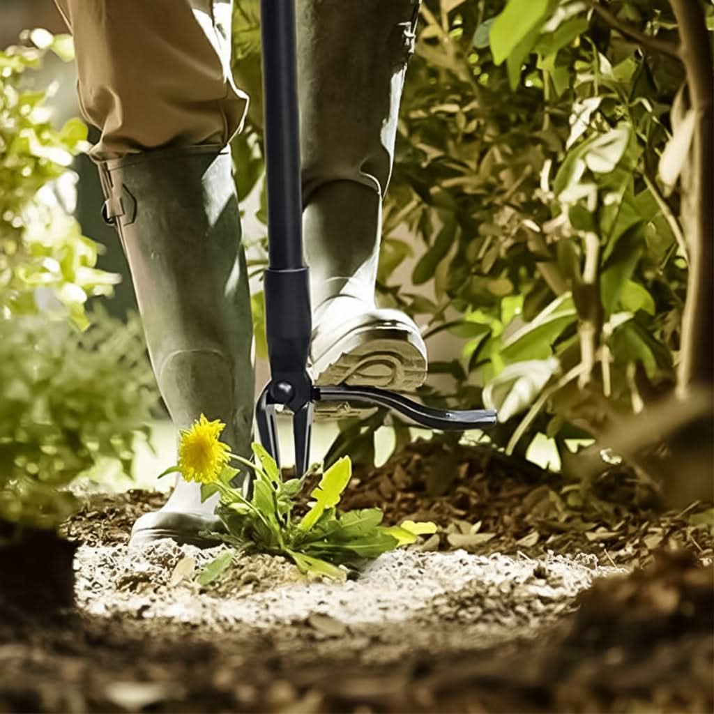 Ergonomic Stand-Up Weed Puller | Stainless Steel, 5.8 Oz | Root-Gripping Garden Tool - No Bending, No Blades Needed