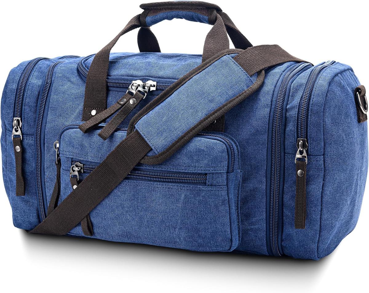 Expandable Canvas Travel Duffle Bag