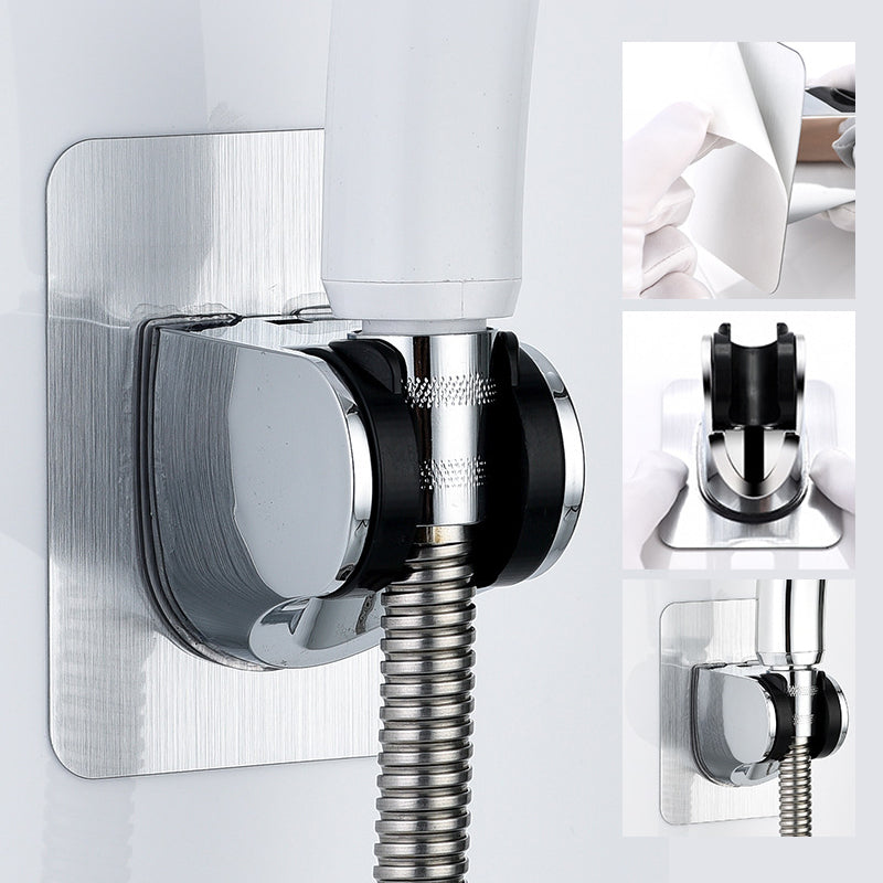 Adhesive Shower Head Holder with an Adjustable Angle | Sticks to Tile, Glass or Marble, No Drilling | One, Two or Three Pack