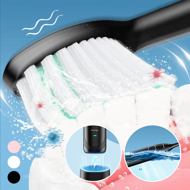Electric Toothbrush with 40,000 VPM Sonic Motor | Two-Minute Timer and Three Intensity Levels | IPX7 Rated for Bath and Shower