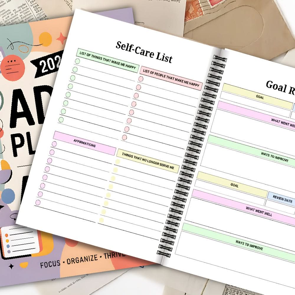 2026 ADHD Adult Daily & Weekly Planner | Structured Layout, Bound Format | Goal Tracking & Reflection Prompts for Focus