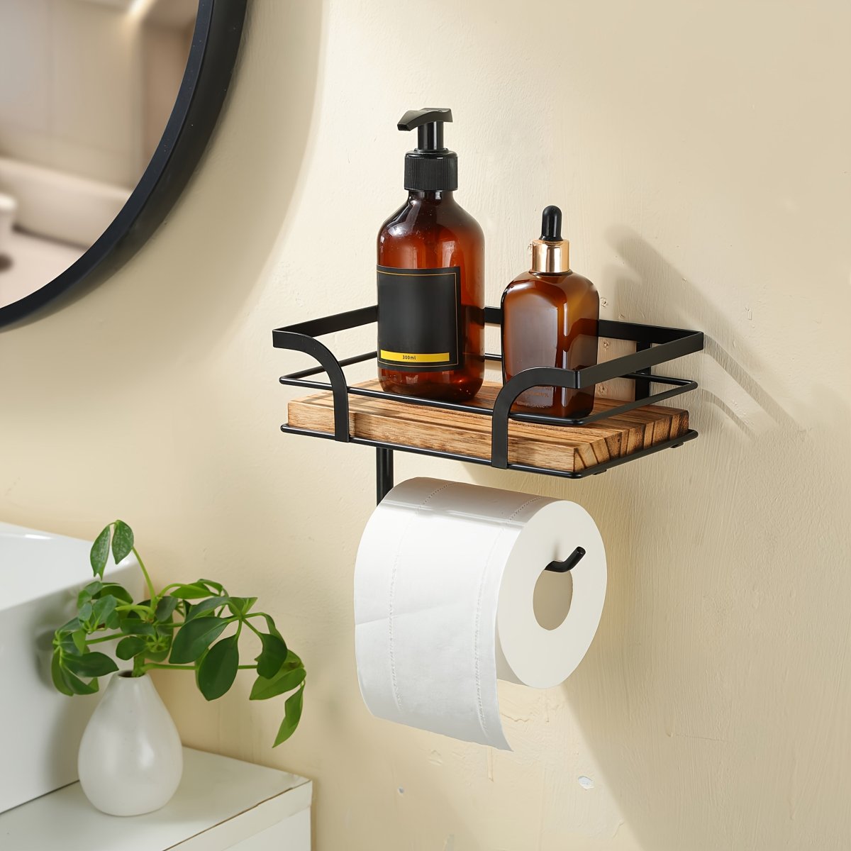 BATHNEST – Decorative Iron Wall Mount for Towels and Bath Storage