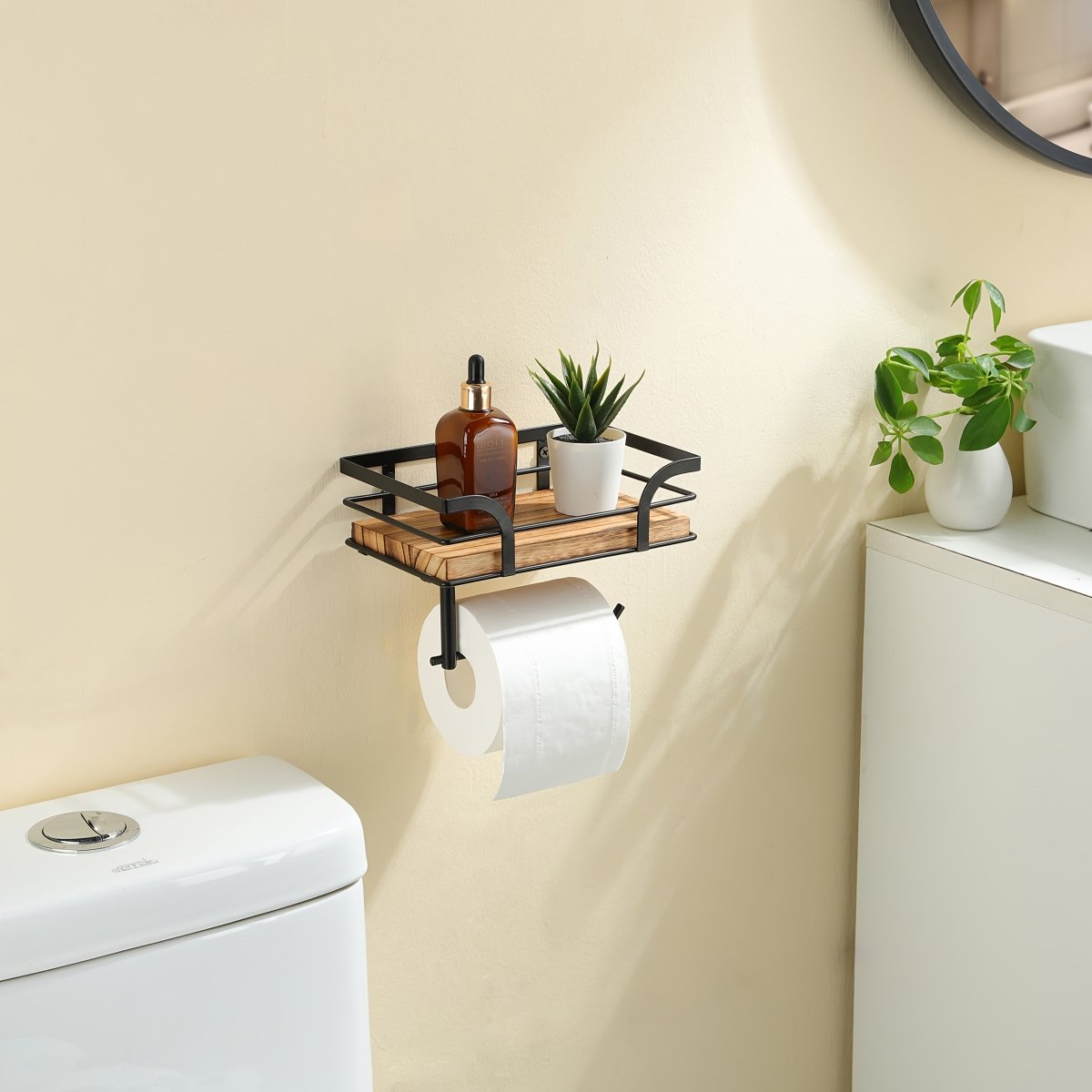 BATHNEST – Decorative Iron Wall Mount for Towels and Bath Storage