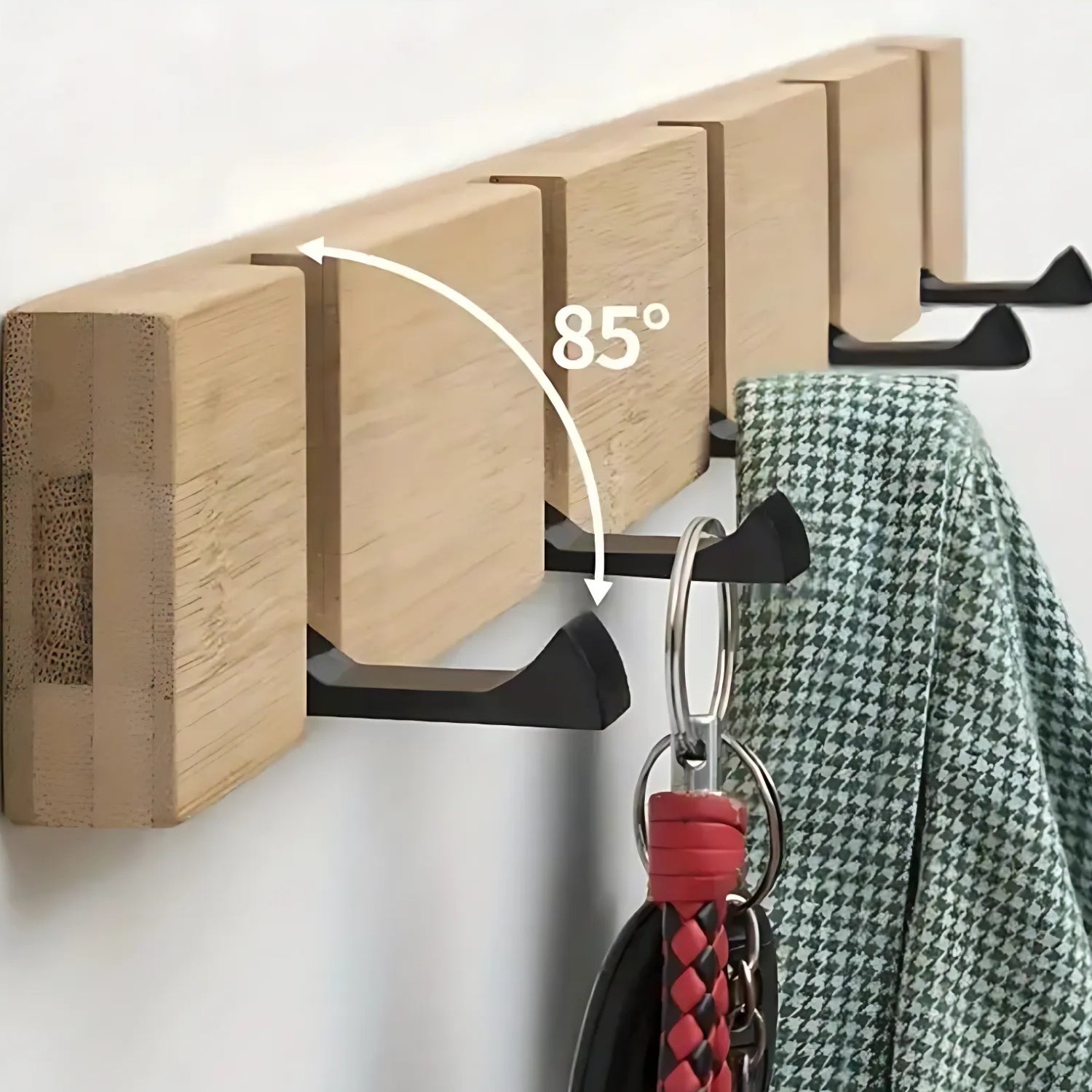 Flip Wooden Wall Hook Rack