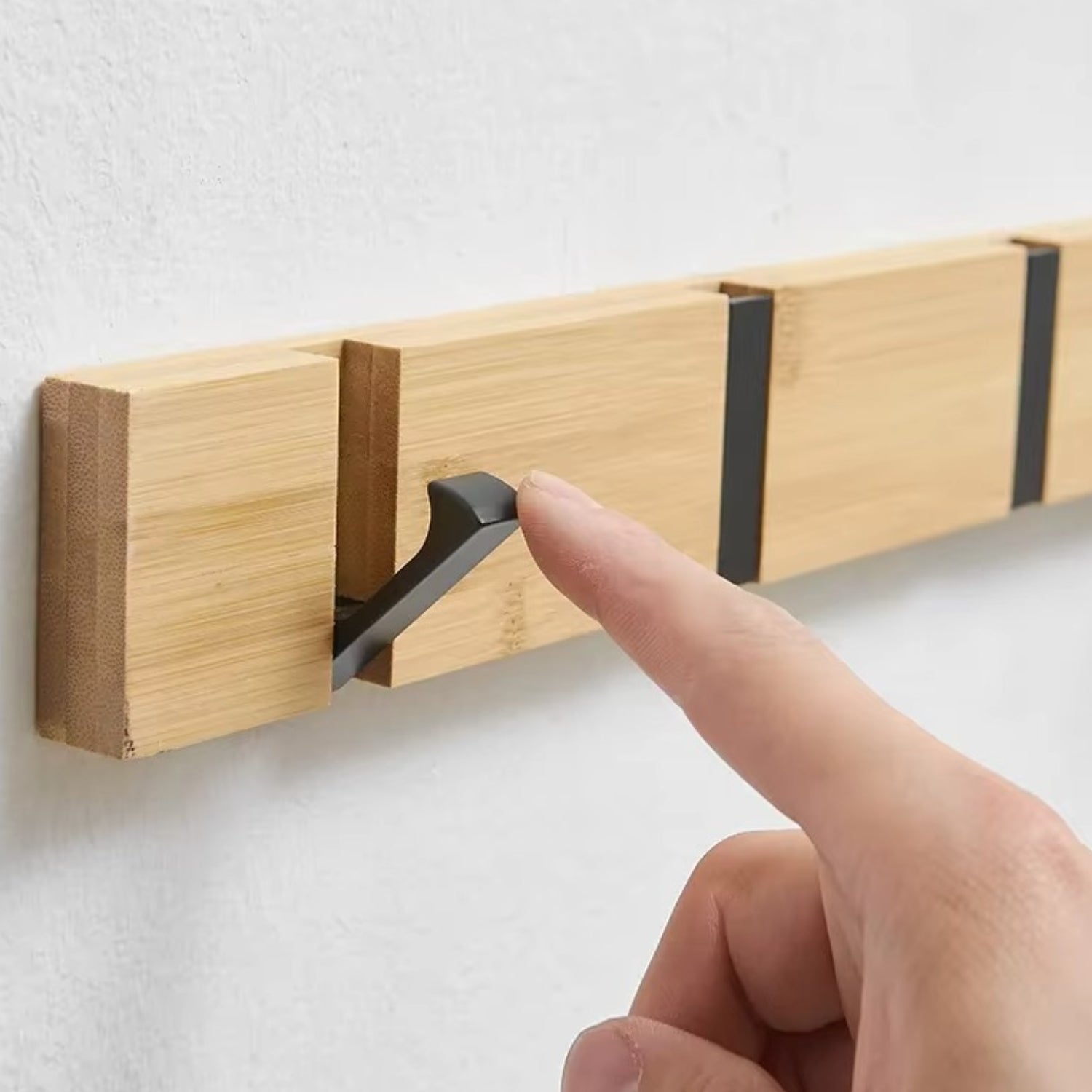 Flip Wooden Wall Hook Rack