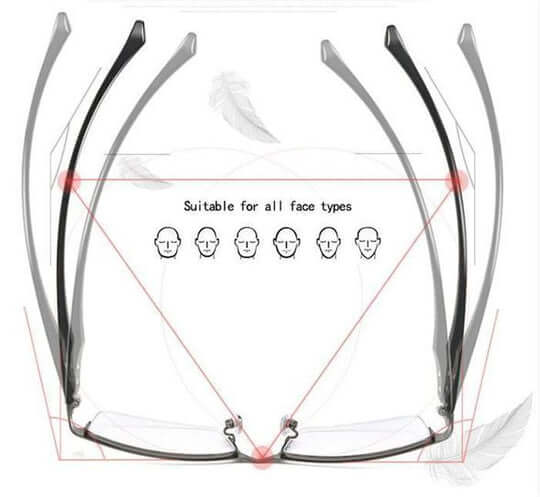 Progressive Multifocal Reading Glasses for Men and Women | Anti Glare Blue Light Lens | Black Metal Frame