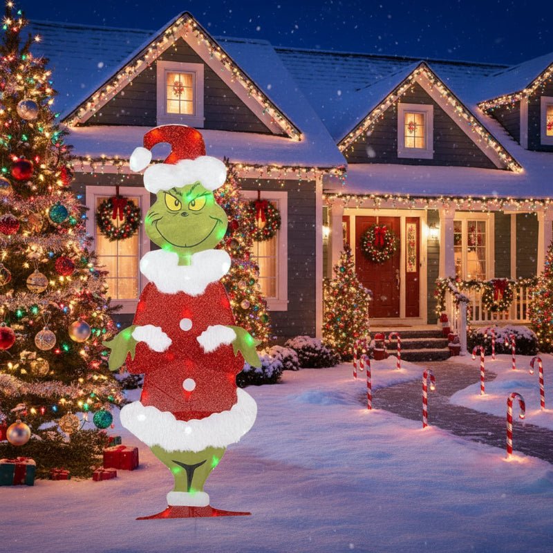 TWINKLON - Festive Grinch Garden Decoration with LED Lighting for Christmas Atmosphere Outdoors product image