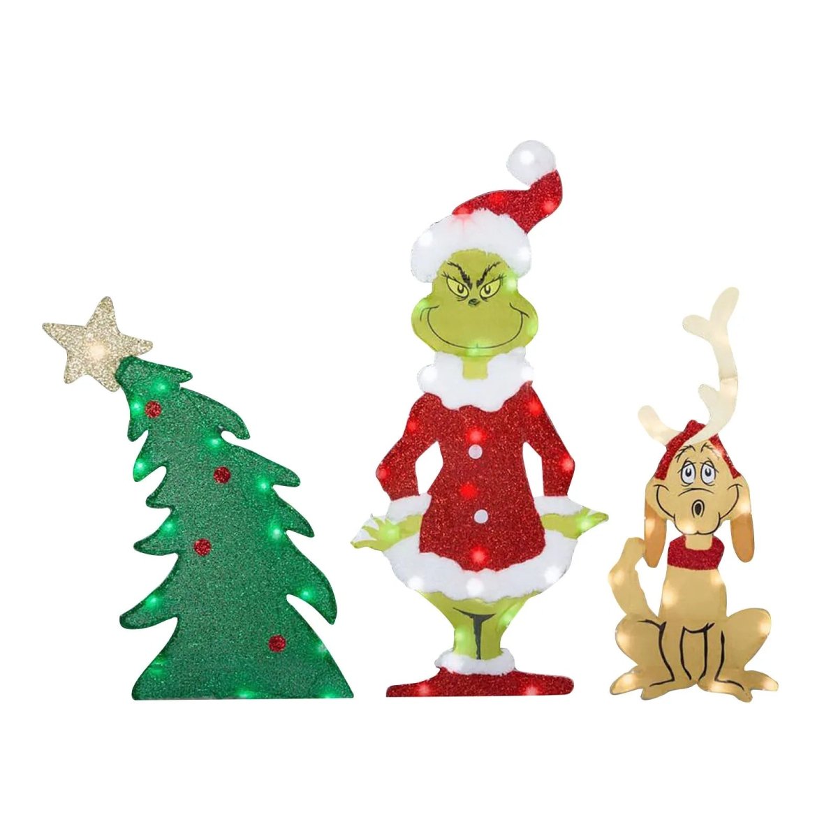 TWINKLON - Festive Grinch Garden Decoration with LED Lighting for Christmas Atmosphere Outdoors product image