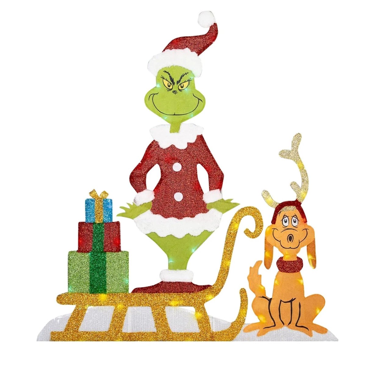 TWINKLON - Festive Grinch Garden Decoration with LED Lighting for Christmas Atmosphere Outdoors product image