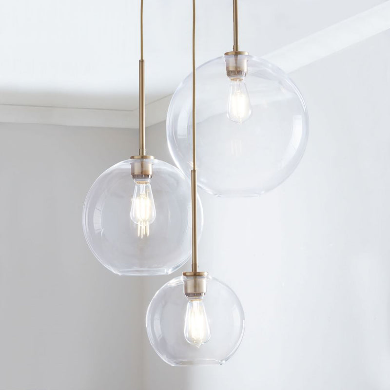 Glass Globe Pendant Light | Spherical Modern Design | Even Illumination for Living Rooms and Kitchens