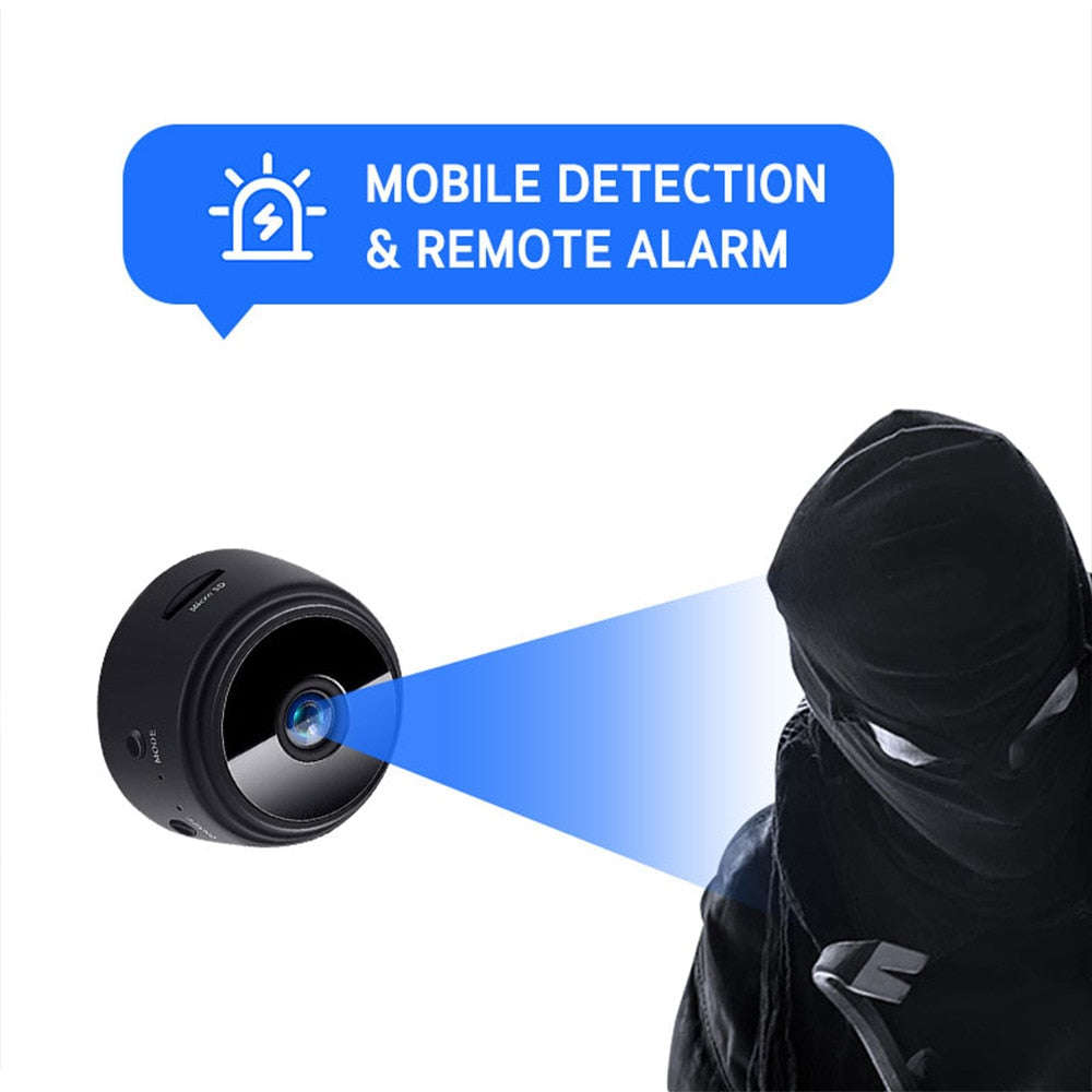 Mini Security Camera with 1080p HD Video and Night Vision | Magnetic Mount, Motion Detection and Memory Card Options