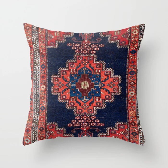 Decorative Pillow Covers in a Bohemian Moroccan Print | Hidden Zip Closure in Four Square Sizes | 22 Patterns for Sofa or Bed