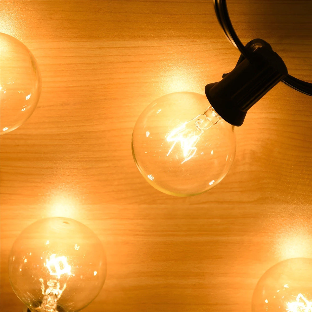Outdoor Christmas Lights with Warm White Globe Bulbs | Garden, Patio and Party String Lighting | 15 or 30 Meter