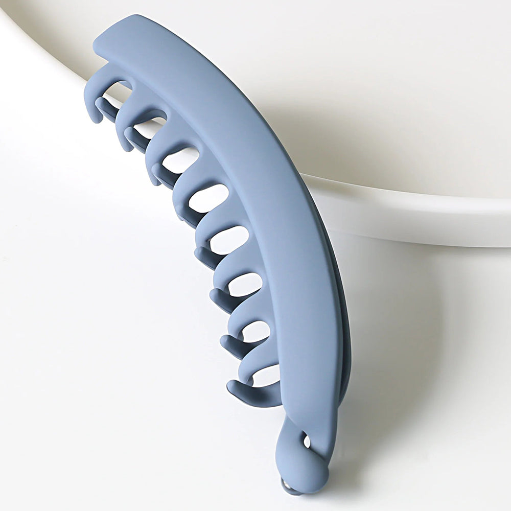 Large Banana Hair Clip for Thick Ponytails | Non Slip ABS Claws That Open to 21 cm | Choose One of Six Matte Colors or the Full Set