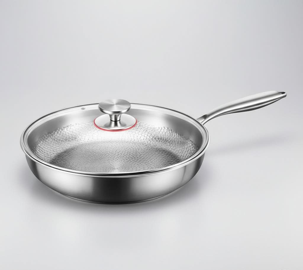Titanium Hammered Non-Stick Frying Pan for Even Heating | 26-30 cm, With or Without Lid | Cooking for All Stovetops