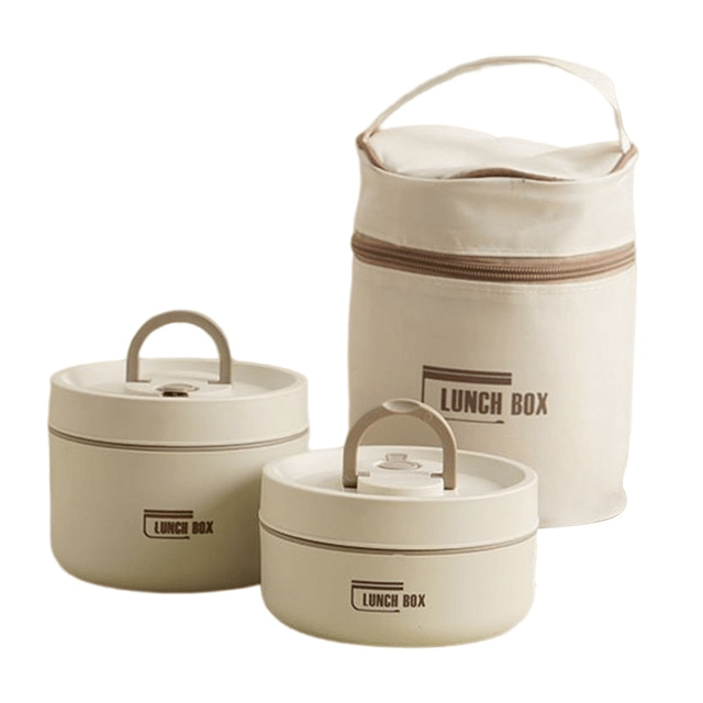 Insulated Stainless Steel Lunch Box | 420-620ml, Blue Brown or White | Double-Walled Leak-Proof Design for Warm Meals