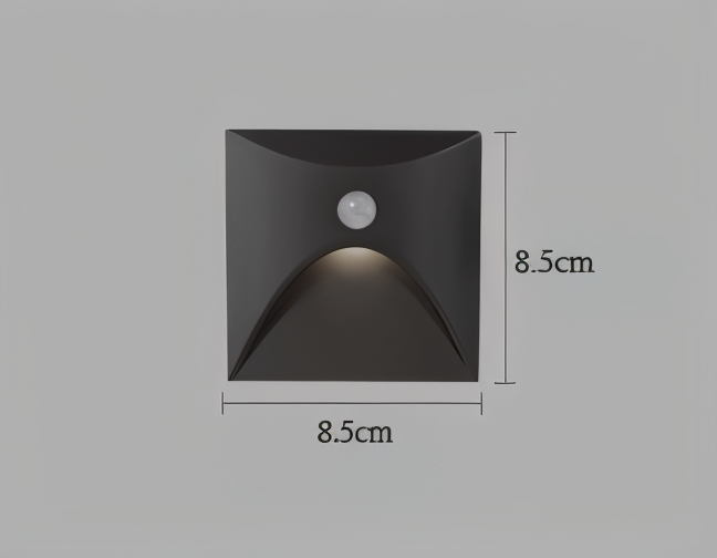 LED Wall Sconce for Stairs, Hallways and Entrances | Weatherproof IP65 Step Light in Square or Round, 3 W