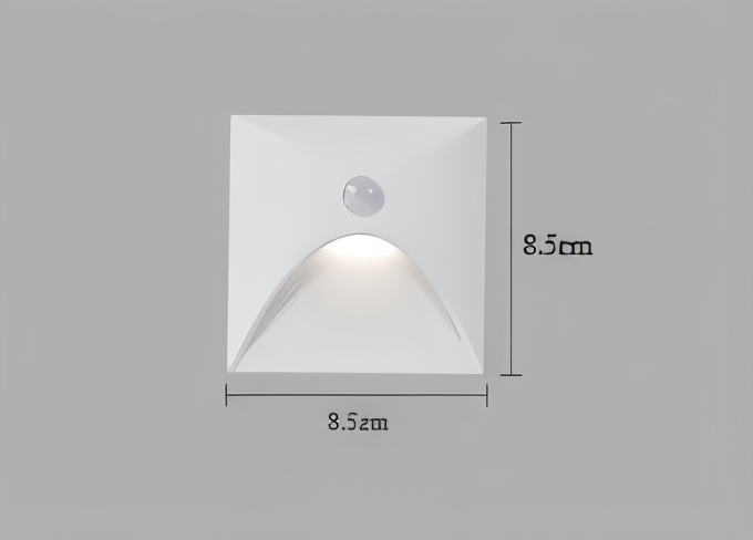 LED Wall Sconce for Stairs, Hallways and Entrances | Weatherproof IP65 Step Light in Square or Round, 3 W