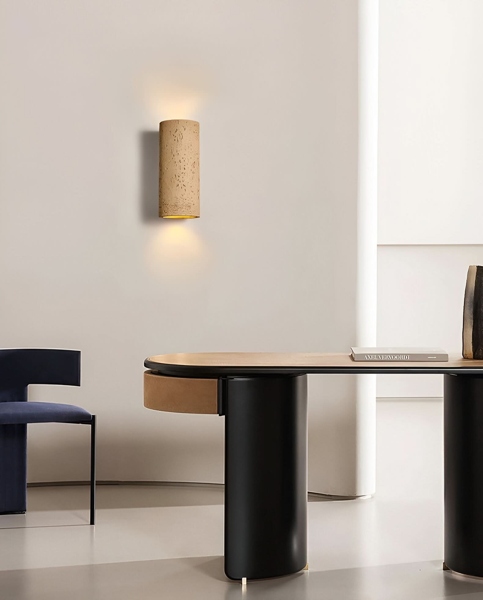 LED Cylinder Wall Light Set of 2