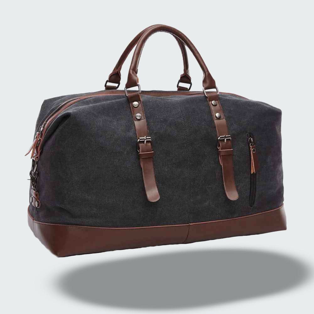 Canvas Leather Travel Duffle Bag