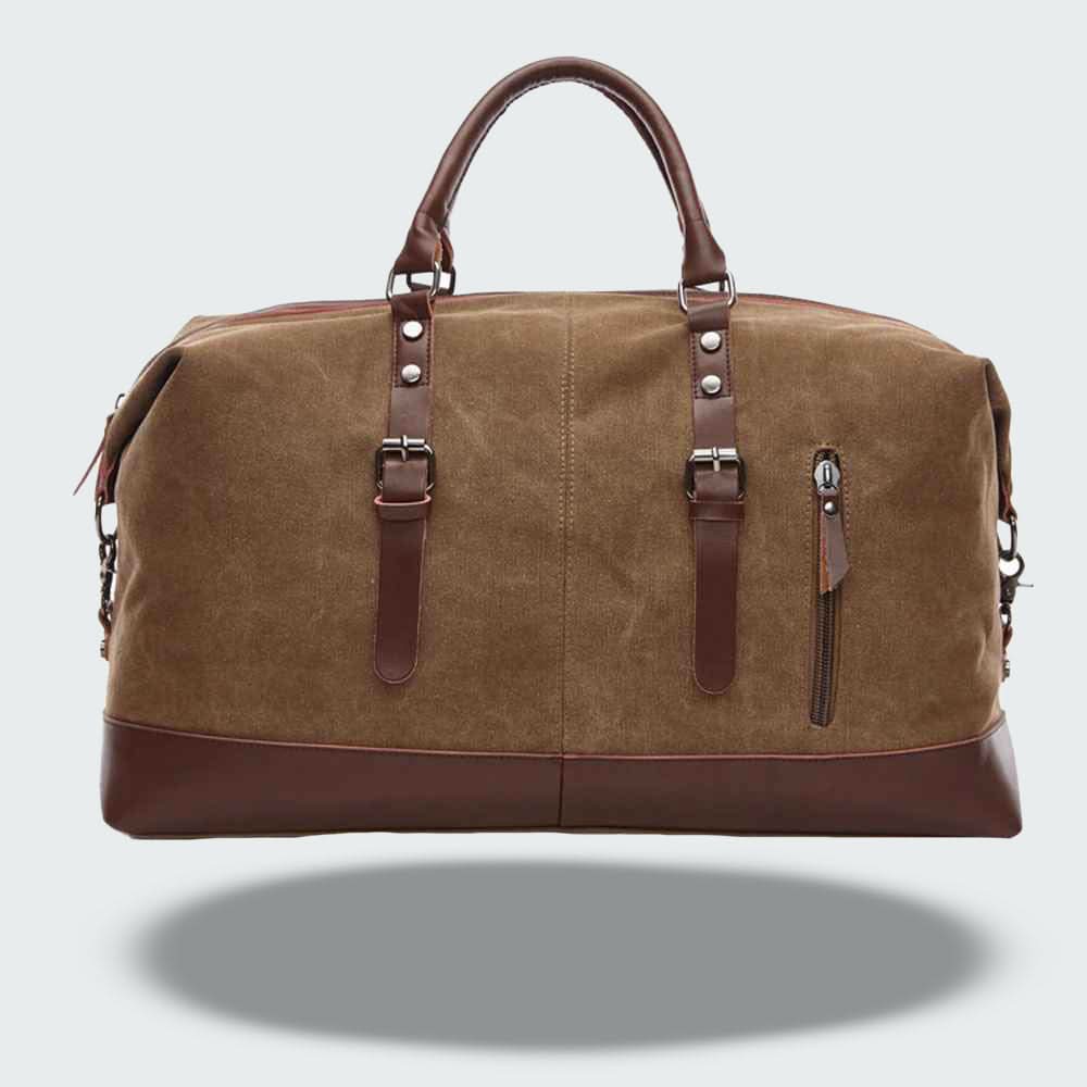 Canvas Leather Travel Duffle Bag
