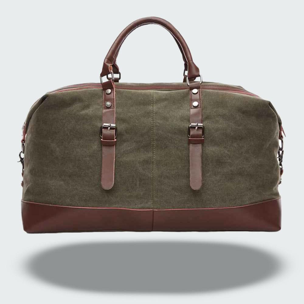 Canvas Leather Travel Duffle Bag