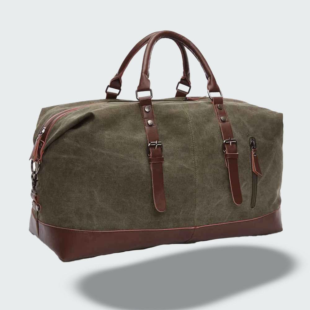 Canvas Leather Travel Duffle Bag