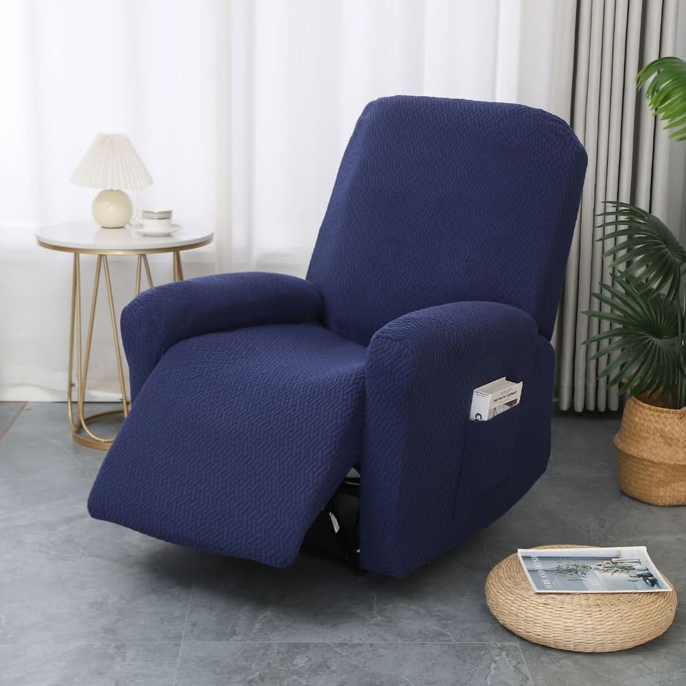 Fitted Recliner Chair Cover in 9 Colors | Soft Microfiber with Side Pocket | Protects Against Dust, Stains & Spills