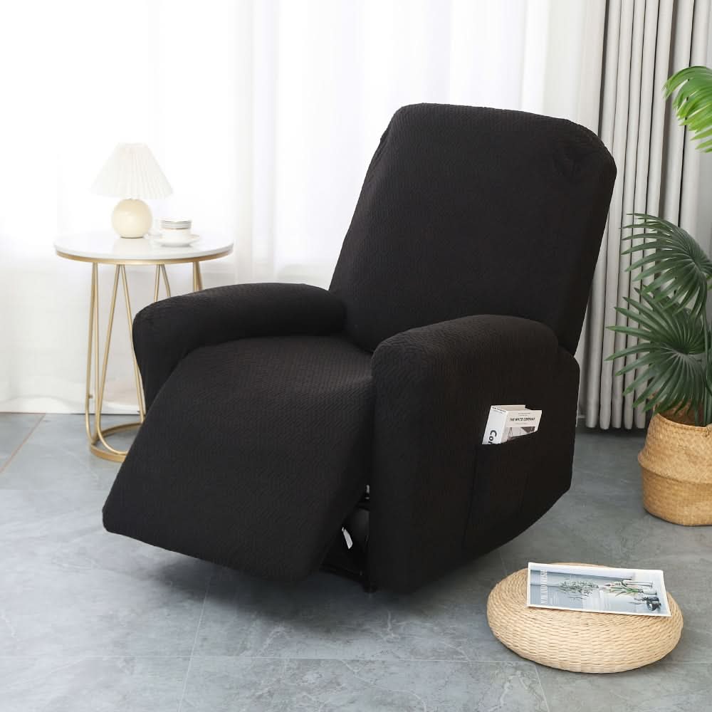 Fitted Recliner Chair Cover in 9 Colors | Soft Microfiber with Side Pocket | Protects Against Dust, Stains & Spills