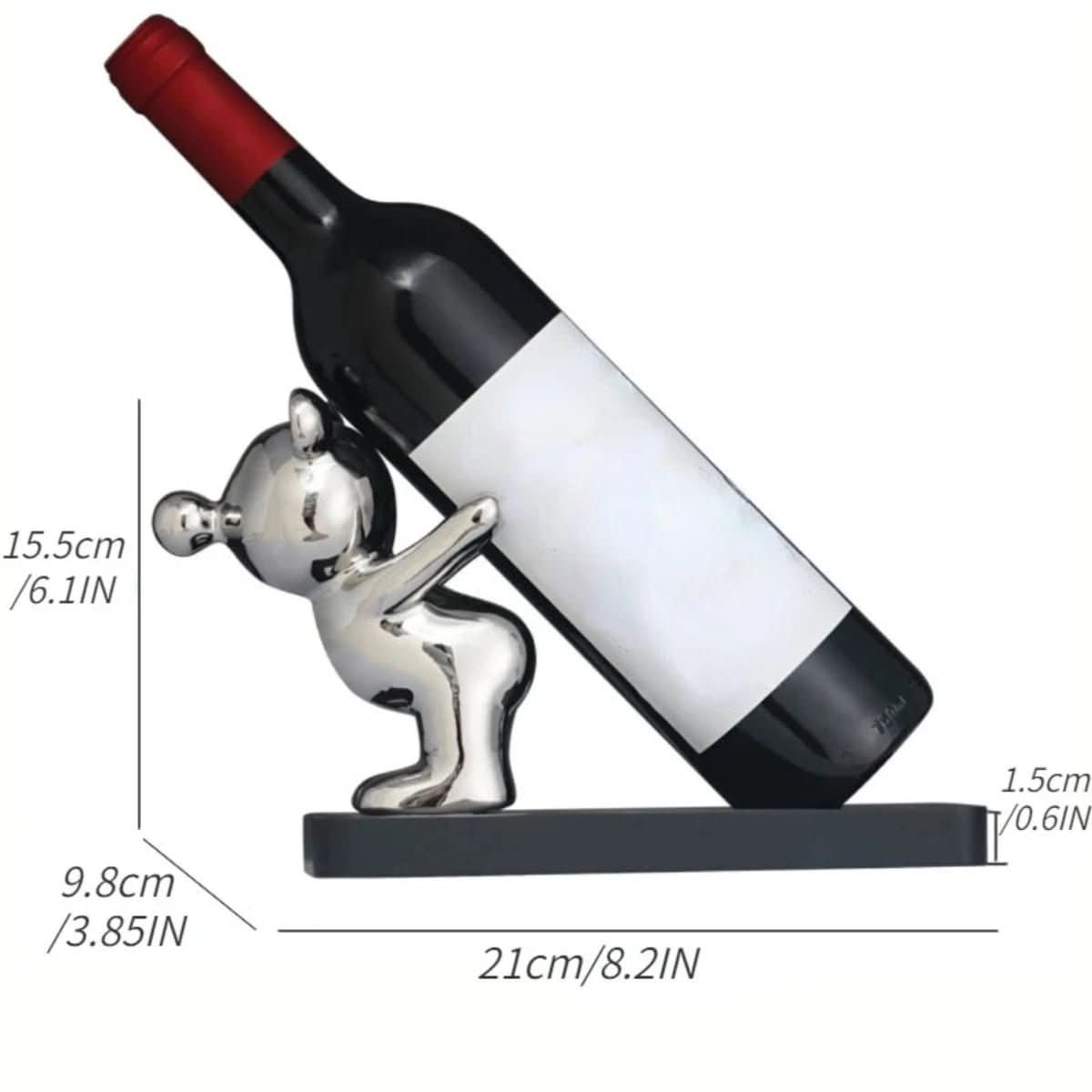 BEARWINE Rack - Playful ceramic wine rack in bear design for stylish bottle storage