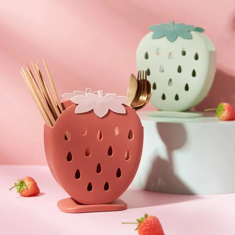 BERRYRACK – Creative Kitchen Holder in Strawberry Design for Cutlery & Chopsticks