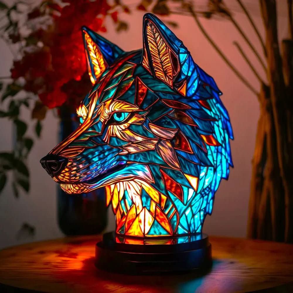 VITRAFAUNA - Artistic Animal Lamp for a Stylish Living Atmosphere - WOLF